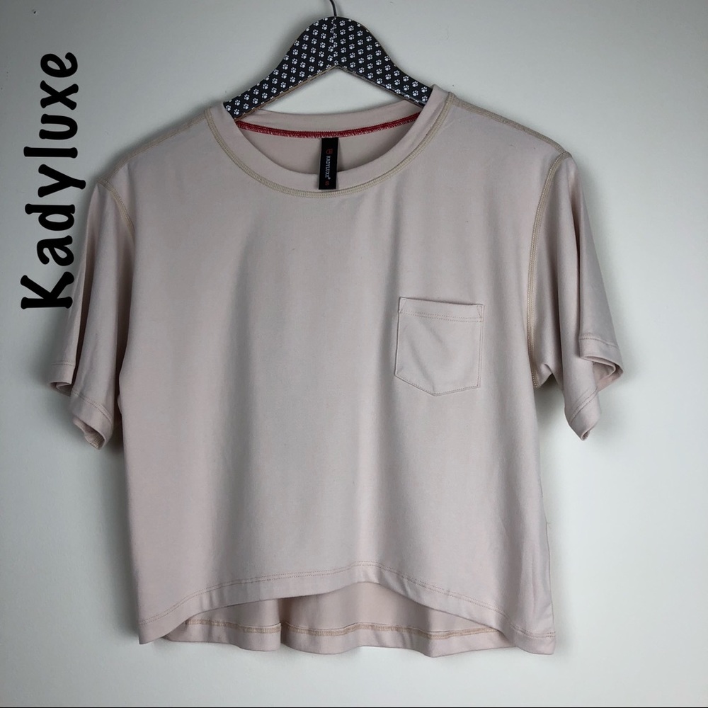 Kadyluxe Milky Silk pocket Crop top Sz S